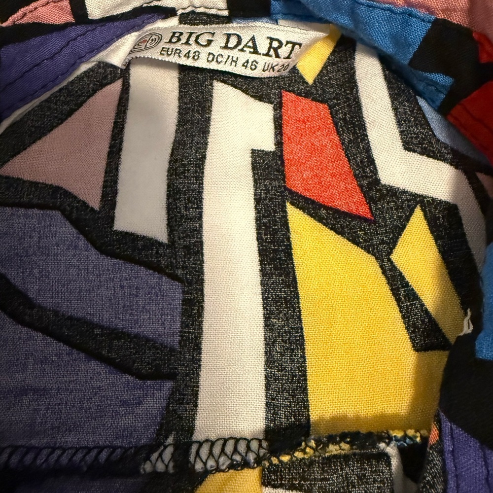 BIG DART Colorful Geometric Print Women's Top blouse - Picture 7 of 12